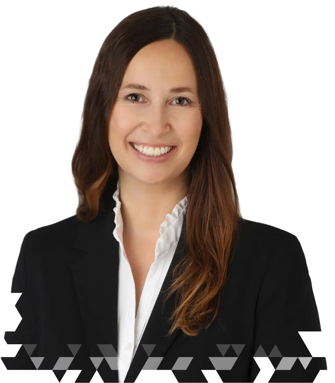 Das Bild zeigt die nach § 10 RDG gerichtlich zugelassene Rentenberaterin Claudia Mößner. Sie hat lange braune und glatte Haare, trägt eine weiße Bluse und ein schwarzes Jackett. Sie lächelt sympathisch.