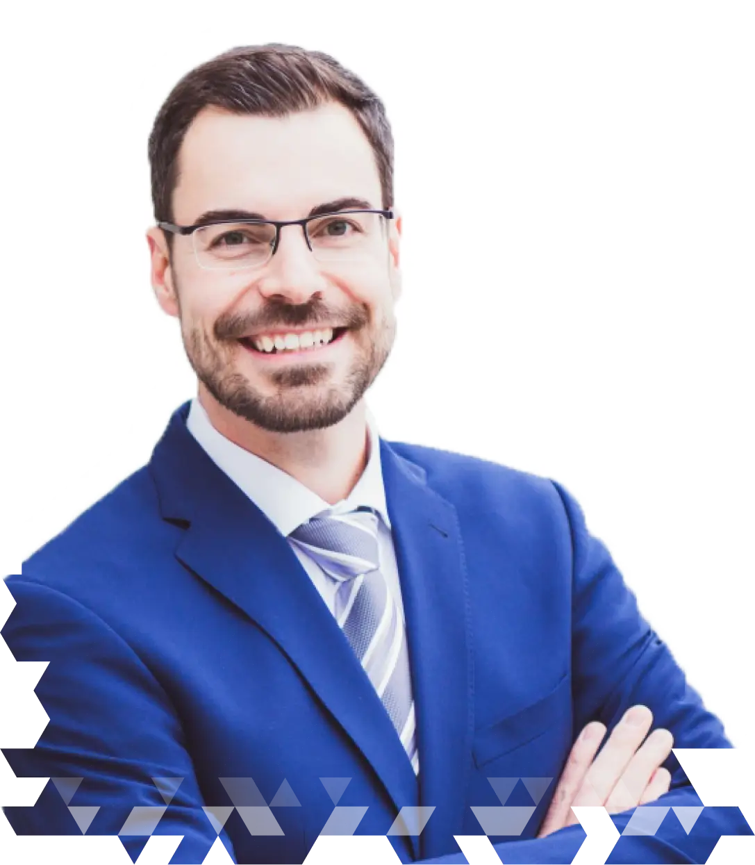 Das Bild zeigt den nach § 10 RDG gerichtlich zugelassenen Rentenberater Norbert Loos. Er hat kurze dunkle, leicht zum Scheitel gelegte Haare. Er trägt eine Brille, ein weißes Hemd mit blauer und lilafarbener Krawatte und ein blaues Jackett. Er lächelt sympathisch.
