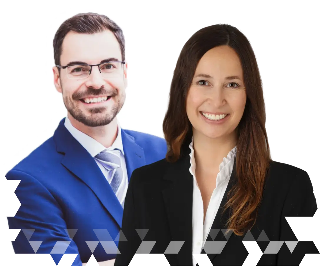 Das Bild zeigt die beiden gerichtlich zugelassenen Rentenberater nach § 10 RDG, von links nach rechts: Norbert Loos, Claudia Mößner.
